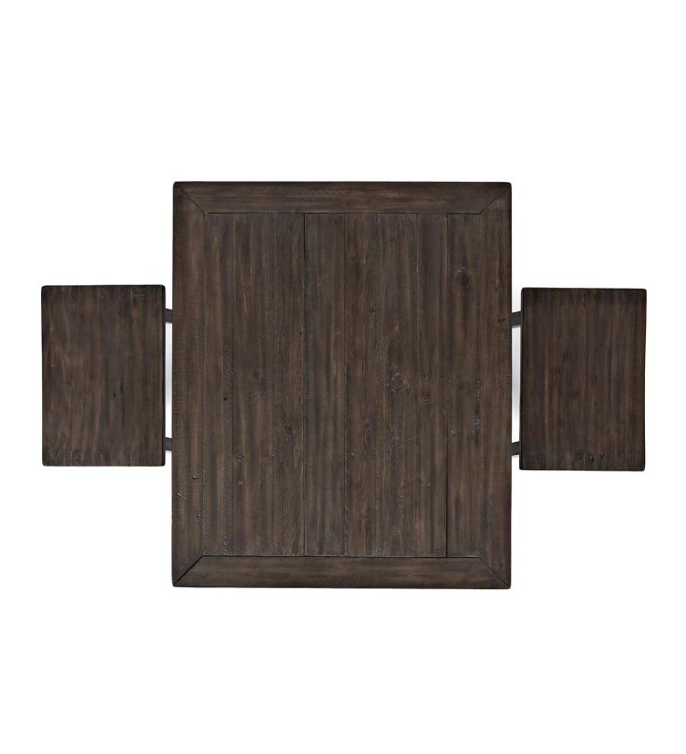 Plow & Hearth Wood Furniture Outdoor Living Cape Charles 3-Piece Barnwood Dining Set With Stools - Barnwood