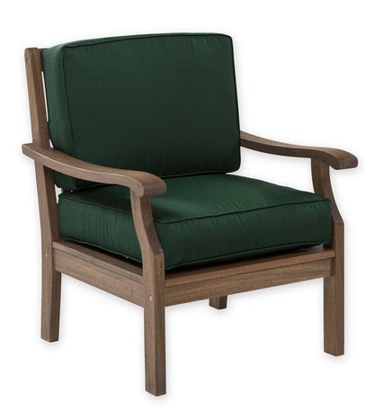 Plow & Hearth Wood Furniture Outdoor Living Claremont Seating Collection, Eucalyptus Wood Outdoor Furniture