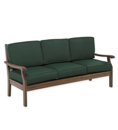 Plow & Hearth Wood Furniture Outdoor Living Claremont Seating Collection, Eucalyptus Wood Outdoor Furniture
