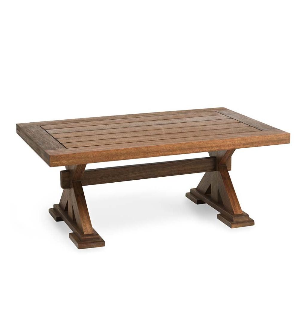 Plow & Hearth Wood Furniture Outdoor Living Claremont Seating Collection, Eucalyptus Wood Outdoor Furniture