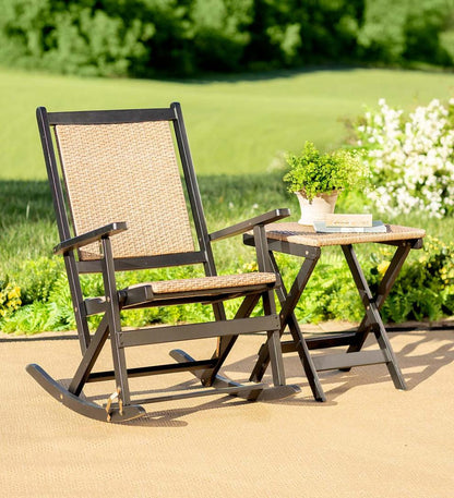 Plow & Hearth Wood Furniture Outdoor Living Claytor Folding Eucalyptus Outdoor Furniture
