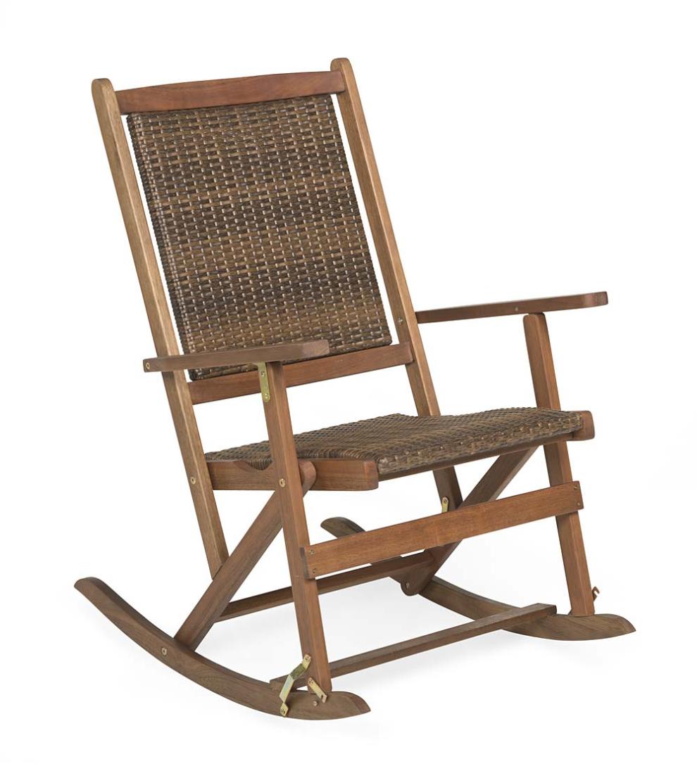 Plow & Hearth Wood Furniture Outdoor Living Claytor Folding Eucalyptus Outdoor Furniture