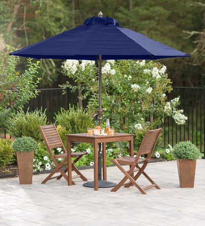 Plow & Hearth Wood Furniture Outdoor Living Eucalyptus Wood Outdoor Bistro Furniture