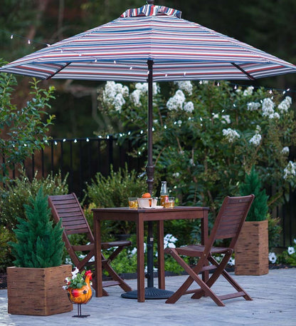 Plow & Hearth Wood Furniture Outdoor Living Eucalyptus Wood Outdoor Bistro Furniture