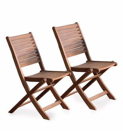 Plow & Hearth Wood Furniture Outdoor Living Eucalyptus Wood Outdoor Bistro Furniture