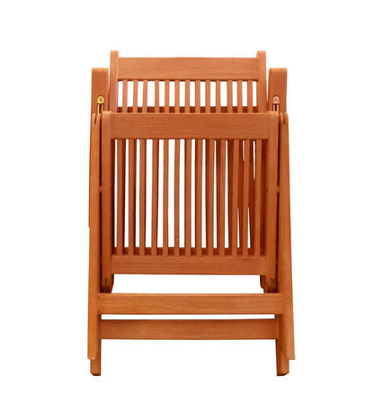 Plow & Hearth Wood Furniture Outdoor Living Forest Stewardship Council Certified Eucalyptus 5-Position Reclining Chair