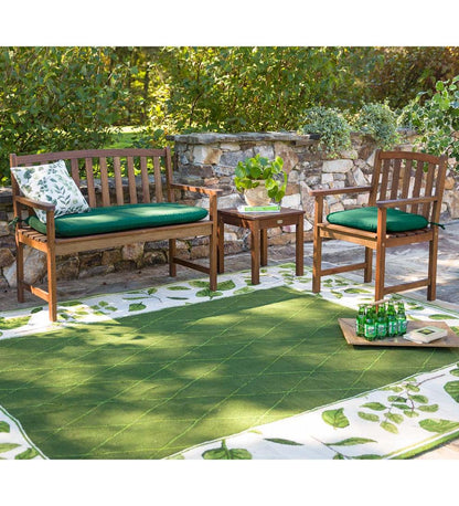 Plow & Hearth Wood Furniture Outdoor Living Lancaster Eucalyptus Wood Bench - Natural
