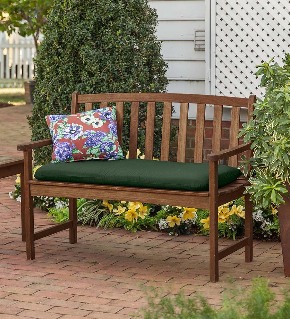 Plow & Hearth Wood Furniture Outdoor Living Lancaster Eucalyptus Wood Bench - Natural