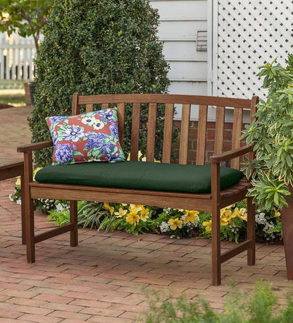 Plow & Hearth Wood Furniture Outdoor Living Lancaster Eucalyptus Wood Bench - Natural