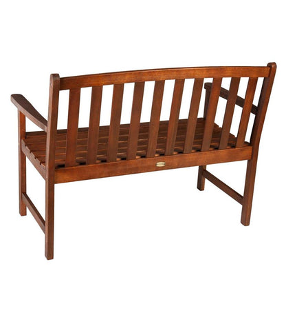 Plow & Hearth Wood Furniture Outdoor Living Lancaster Eucalyptus Wood Bench - Natural