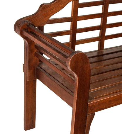 Plow & Hearth Wood Furniture Outdoor Living Lutyens Wood Garden Bench - Black