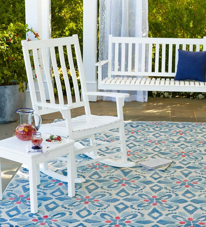 Plow & Hearth Wood Furniture Outdoor Living Slatted Wooden Porch Furniture