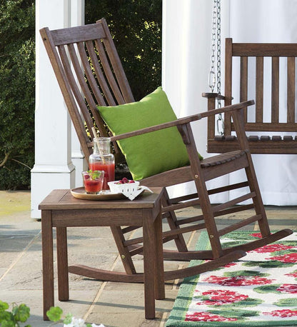 Plow & Hearth Wood Furniture Outdoor Living Slatted Wooden Porch Furniture