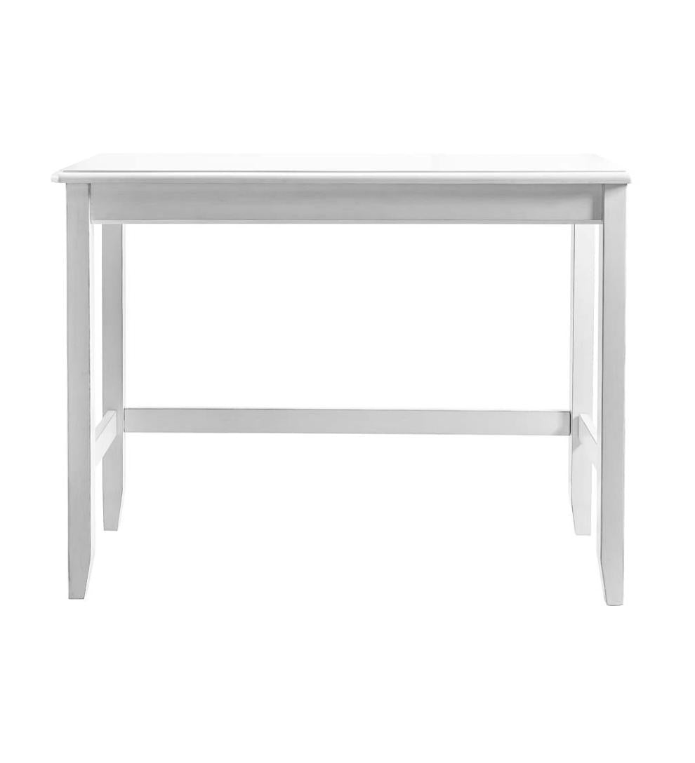 Plow & Hearth Wood Furniture Outdoor Living Sofa Table Set With Saddle Seat Stools - Espresso