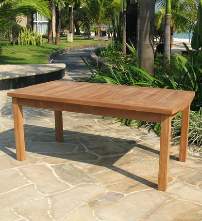 Plow & Hearth Wood Furniture Outdoor Living Teak Seating Set, 4-Piece