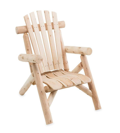 Plow & Hearth Wood Furniture Outdoor Living Usa-Made Northern White Cedar Log Outdoor Furniture