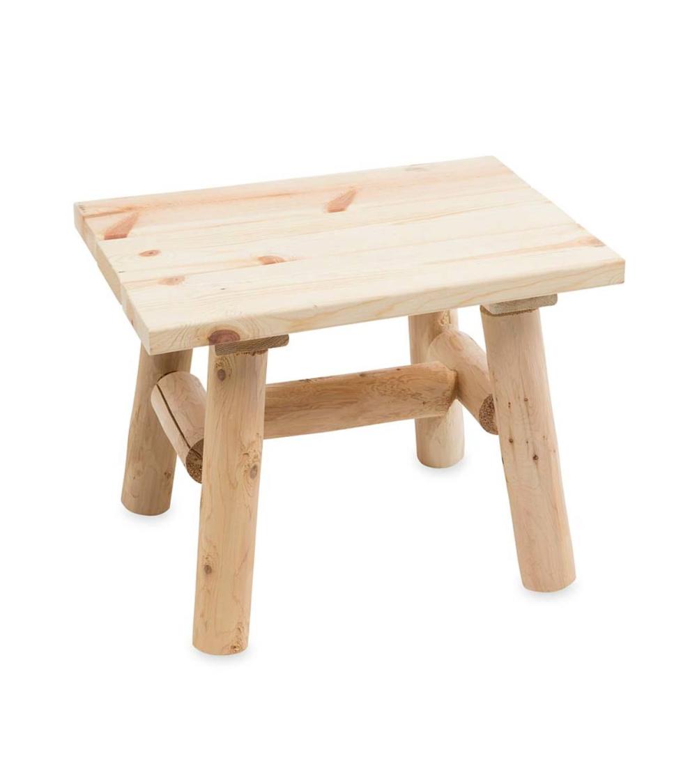 Plow & Hearth Wood Furniture Outdoor Living Usa-Made Northern White Cedar Log Outdoor Furniture