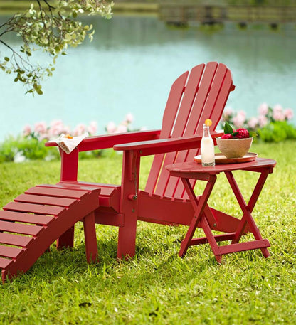 Plow & Hearth Wood Furniture Outdoor Living Wooden Adirondack Outdoor Furniture