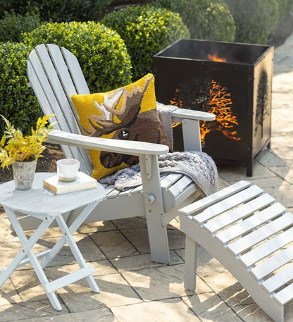 Plow & Hearth Wood Furniture Outdoor Living Wooden Adirondack Outdoor Furniture