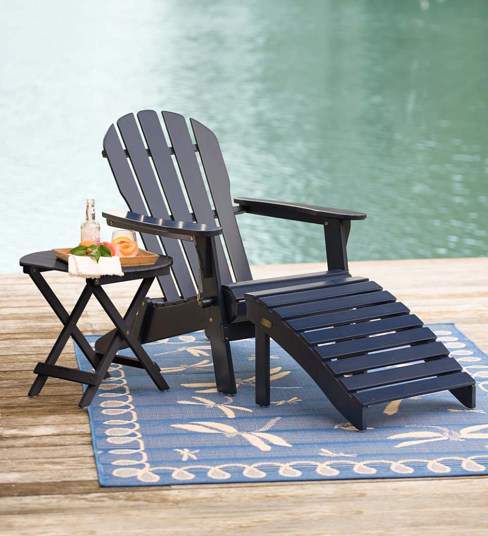 Plow & Hearth Wood Furniture Outdoor Living Wooden Adirondack Outdoor Furniture