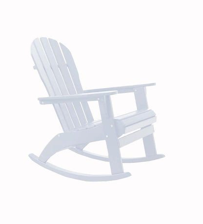 Plow & Hearth Wood Furniture Outdoor Living Wooden Adirondack Rocker - Black
