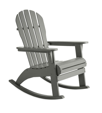 Plow & Hearth Wood Furniture Outdoor Living Wooden Adirondack Rocker - Black