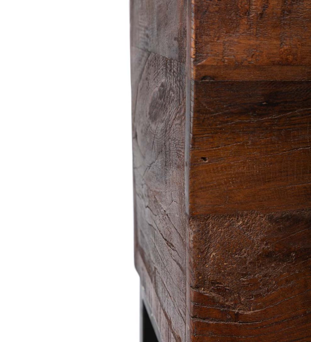 Plow & Hearth Wood Storage & Wood Racks Fireplace & Hearth Allegheny Raised Wood Storage Box With Fireplace Tools