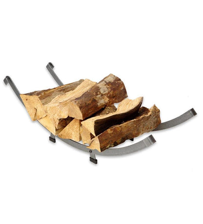 Plow & Hearth Wood Storage & Wood Racks Fireplace & Hearth American-Made Hammered Steel Arch Basket Log Rack