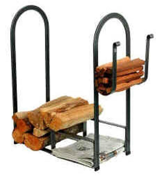 Plow & Hearth Wood Storage & Wood Racks Fireplace & Hearth American-Made Hammered Steel Large Fire Center Log Rack