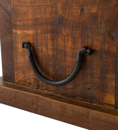 Plow & Hearth Wood Storage & Wood Racks Fireplace & Hearth Birmingham Reclaimed Wood Hearth Storage Box With 5 Lbs. Fatwood