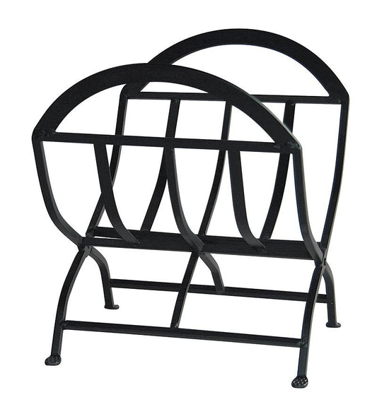 Plow & Hearth Wood Storage & Wood Racks Fireplace & Hearth Black Wrought Iron Log Holder With Arched Top - Black