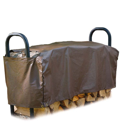Plow & Hearth Wood Storage & Wood Racks Fireplace & Hearth Heavy-Duty Steel Log Racks And Vinyl Covers