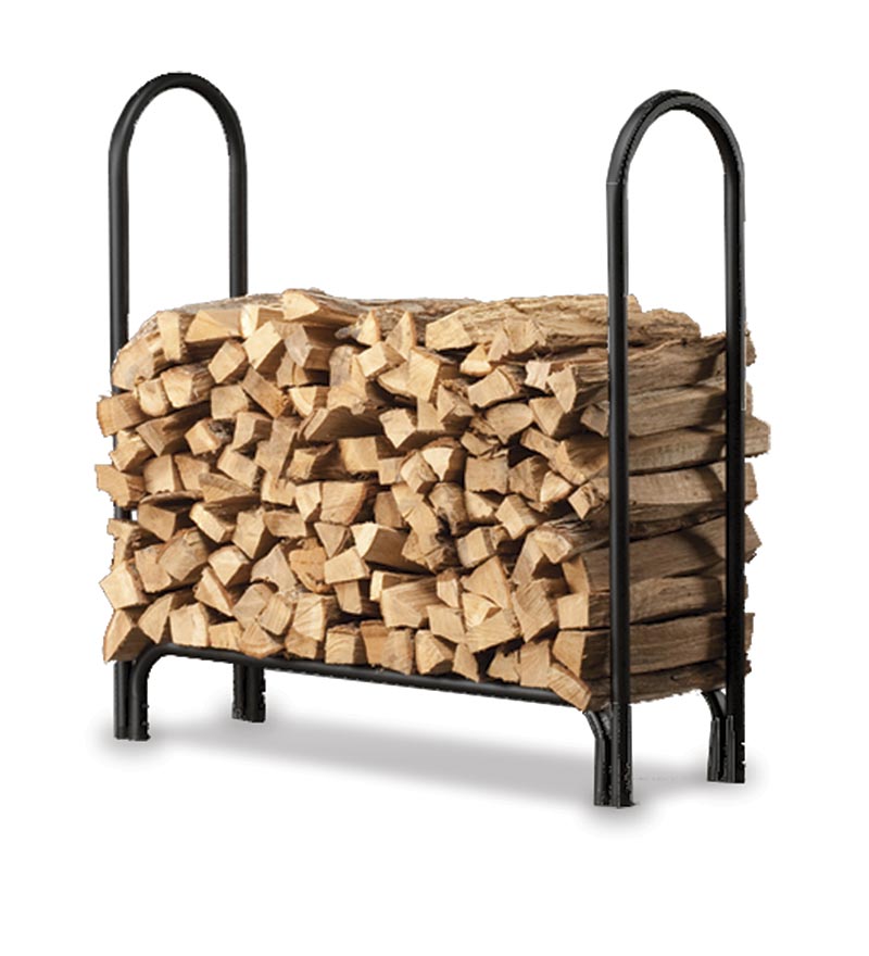 Plow & Hearth Wood Storage & Wood Racks Fireplace & Hearth Heavy-Duty Steel Log Racks And Vinyl Covers