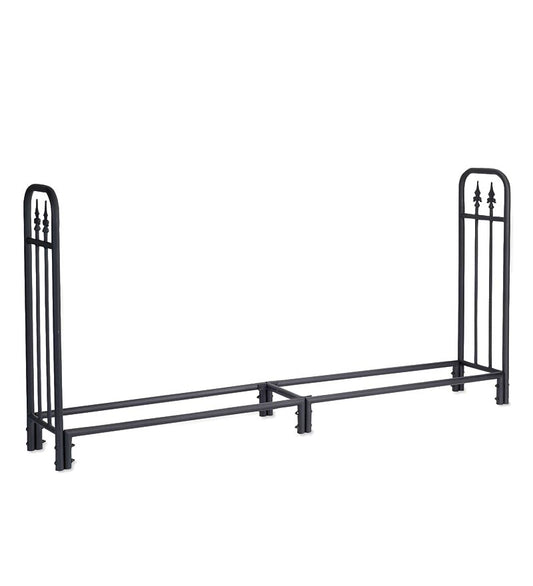 Plow & Hearth Wood Storage & Wood Racks Fireplace & Hearth Heavy Duty Steel Wood Rack With Finial Design