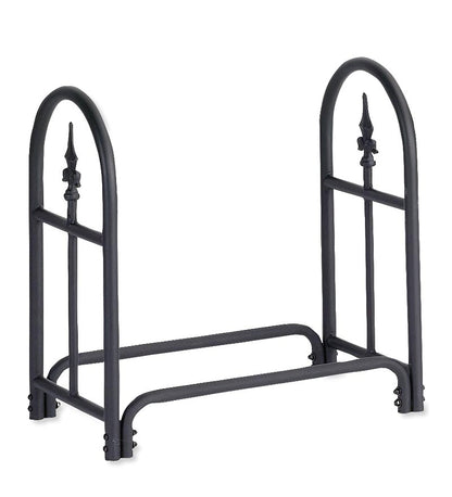 Plow & Hearth Wood Storage & Wood Racks Fireplace & Hearth Heavy Duty Steel Wood Rack With Finial Design