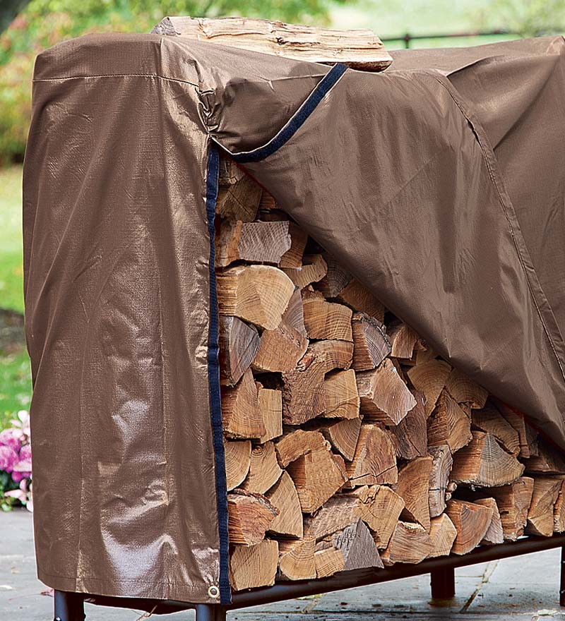 Plow & Hearth Wood Storage & Wood Racks Fireplace & Hearth Heavy Duty Steel Wood Rack With Finial Design