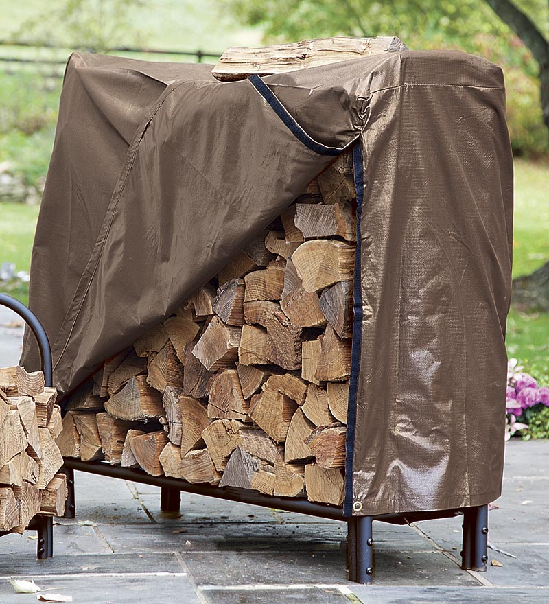 Plow & Hearth Wood Storage & Wood Racks Fireplace & Hearth Heavy Duty Steel Wood Rack With Finial Design
