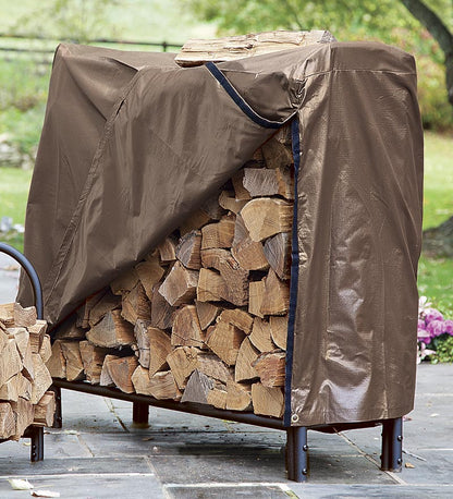 Plow & Hearth Wood Storage & Wood Racks Fireplace & Hearth Heavy Duty Steel Wood Rack With Finial Design