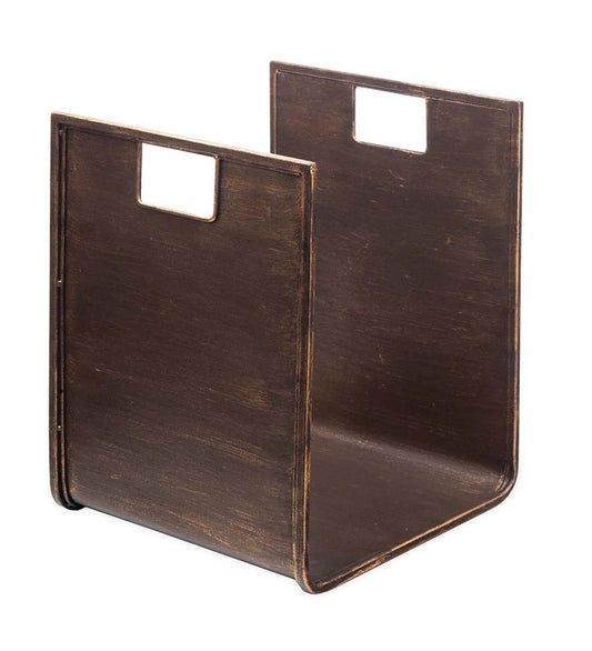 Plow & Hearth Wood Storage & Wood Racks Fireplace & Hearth Metal Wood Holder With Carrying Handles