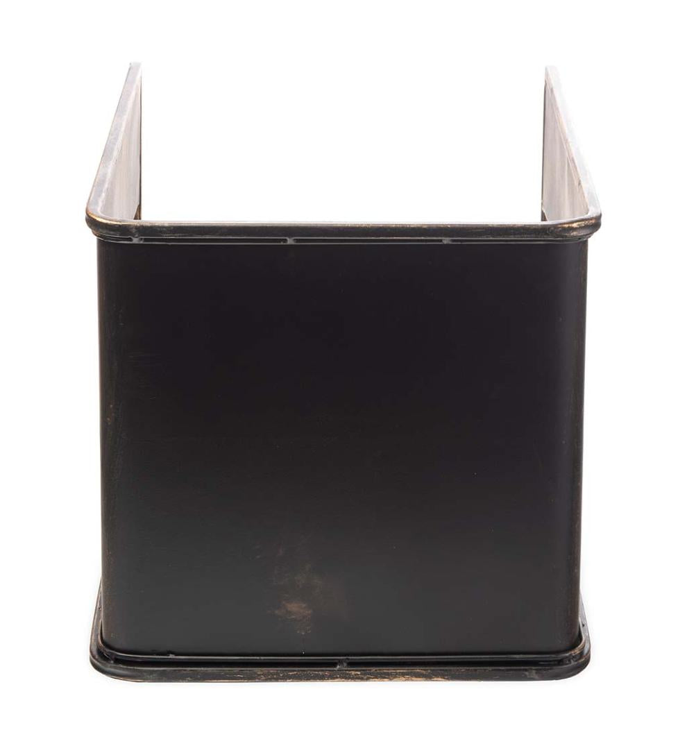 Plow & Hearth Wood Storage & Wood Racks Fireplace & Hearth Metal Wood Holder With Carrying Handles