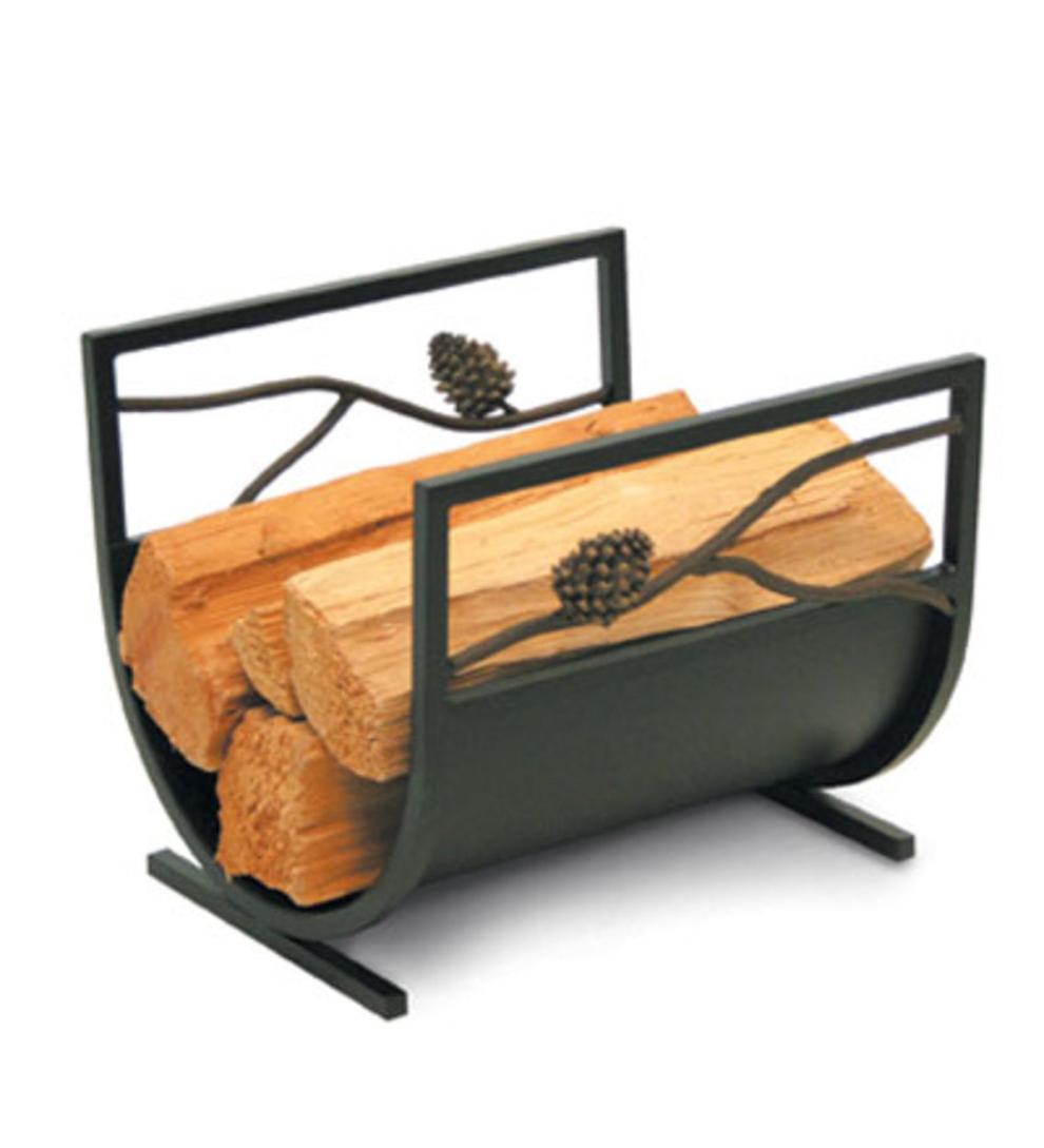 Plow & Hearth Wood Storage & Wood Racks Fireplace & Hearth Pine Cone Firewood Holder