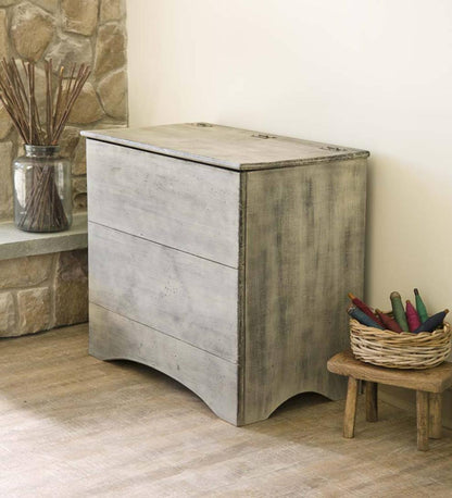 Plow & Hearth Wood Storage & Wood Racks Fireplace & Hearth Pine Firewood Storage Box - Avocado