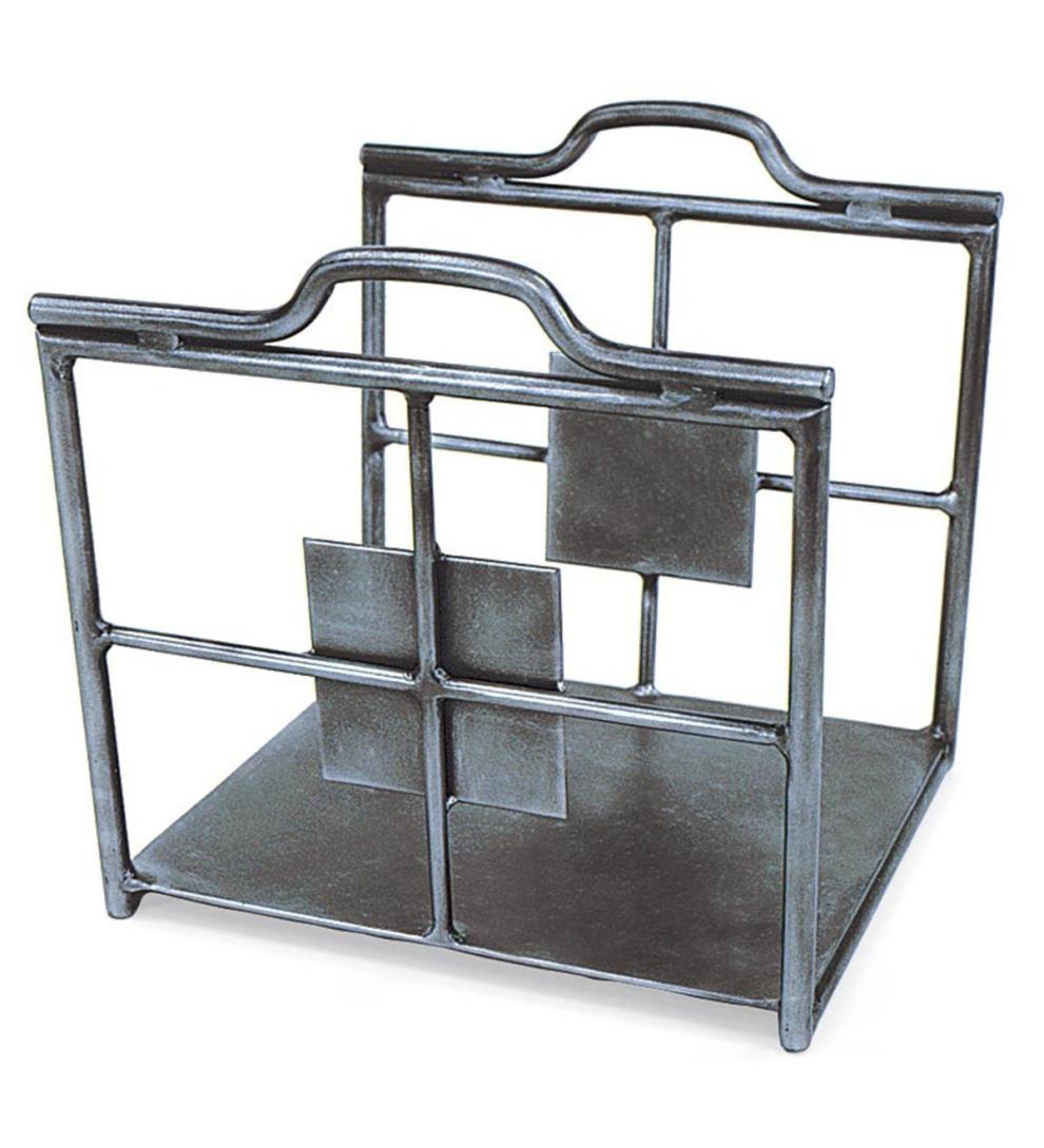 Plow & Hearth Wood Storage & Wood Racks Fireplace & Hearth Wrought Iron Wright Firewood Holder - Graphite