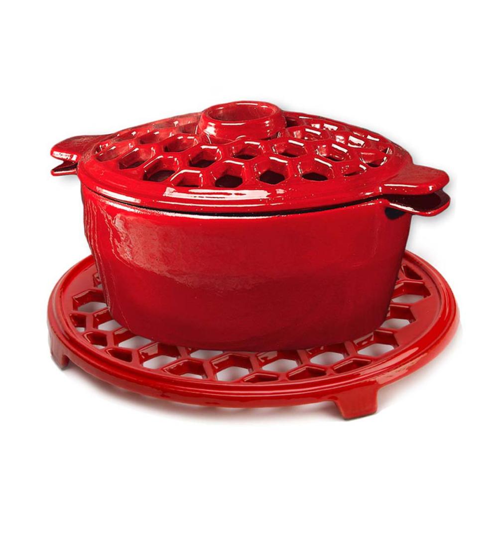 Plow & Hearth Wood Stove Accessories Fireplace & Hearth Cast Iron Lattice Steamers And Trivets
