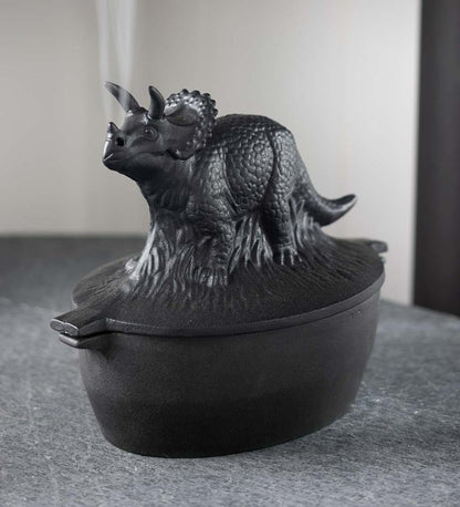 Plow & Hearth Wood Stove Accessories Fireplace & Hearth Cast Iron Triceratops Dinosaur Wood Stove Steamer