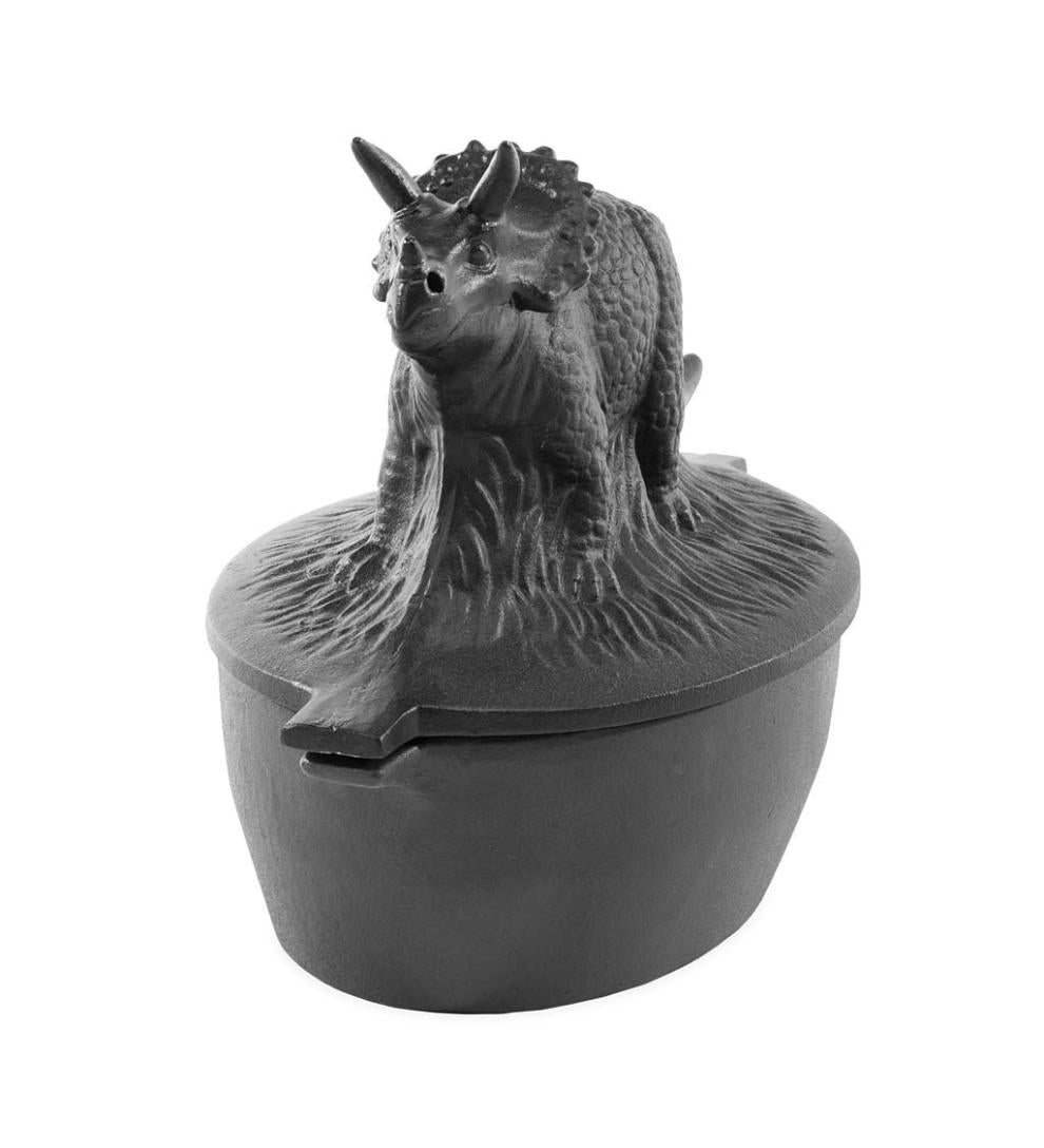 Plow & Hearth Wood Stove Accessories Fireplace & Hearth Cast Iron Triceratops Dinosaur Wood Stove Steamer