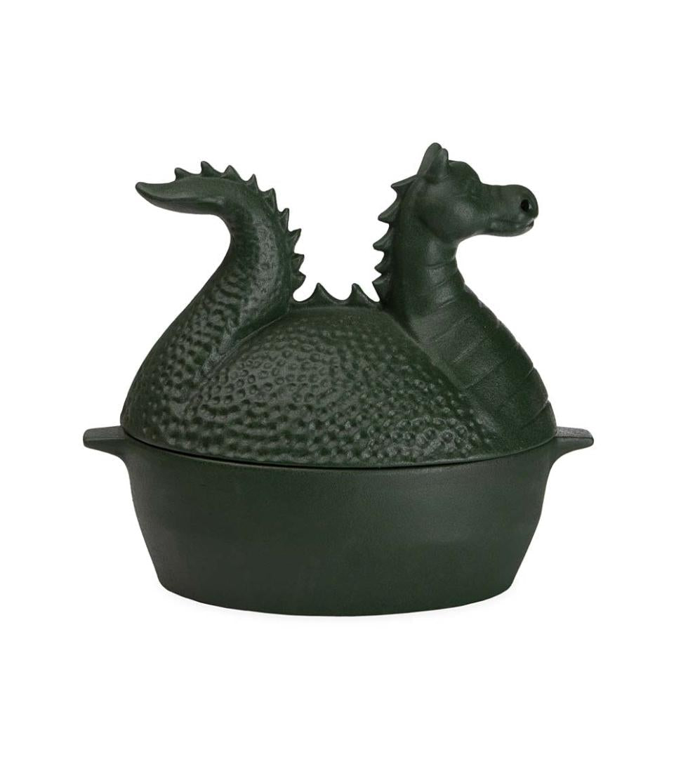 Plow & Hearth Wood Stove Accessories Fireplace & Hearth Green Dragon Cast Iron Wood Stove Steamer - Green