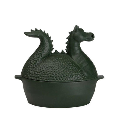 Plow & Hearth Wood Stove Accessories Fireplace & Hearth Green Dragon Cast Iron Wood Stove Steamer - Green