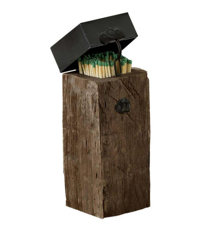 Plow & Hearth Wood Stove Accessories Fireplace & Hearth Recycled Wood And Iron Fireplace Match Holder