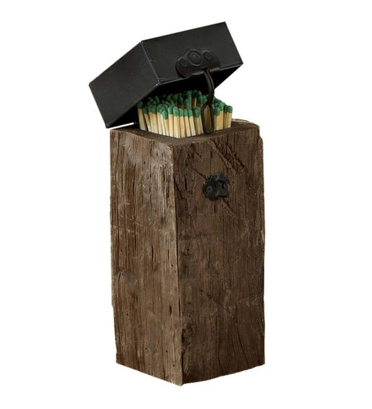 Plow & Hearth Wood Stove Accessories Fireplace & Hearth Recycled Wood And Iron Fireplace Match Holder